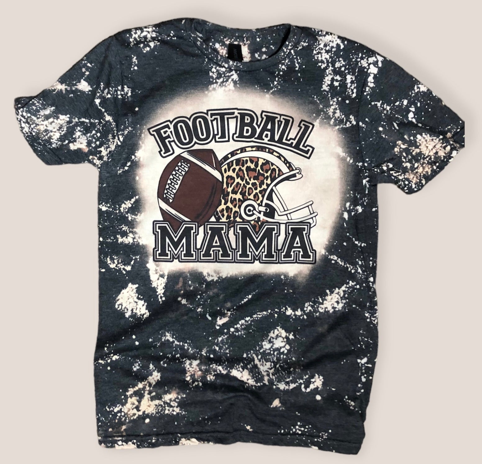 Custom Football Mom Shirt, Bleached Personalized Football Shirt – Liv's  Boutique