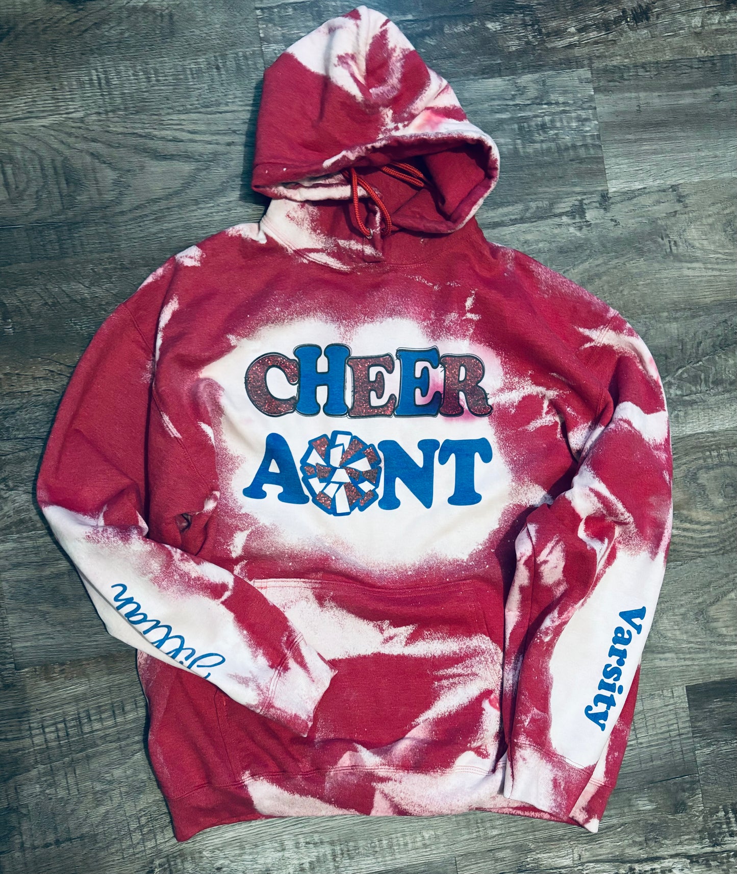 Cheer aunt bleached hoodie