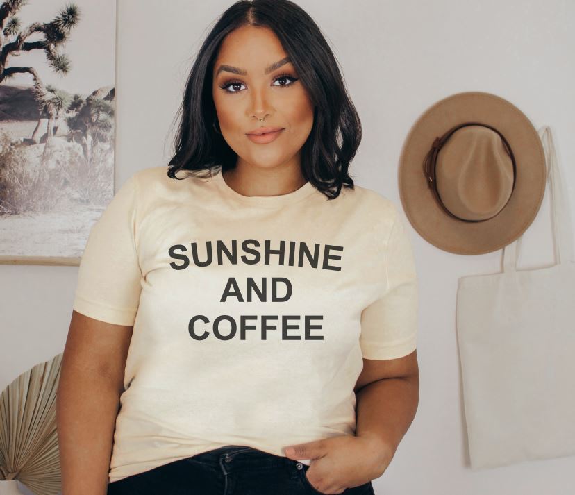 Sunshine and Coffee Graphic Tee