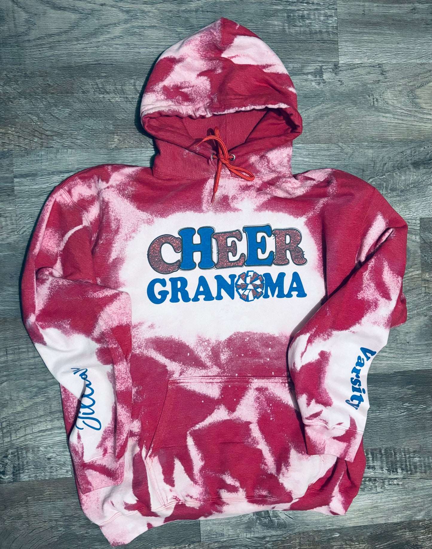 Cheer grandma bleached hoodie 