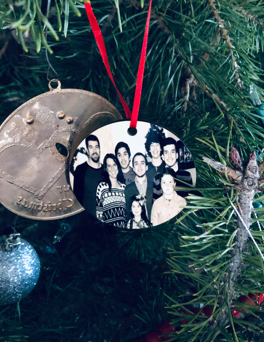 Photo Ornaments - Custom Your Photo - Personalized Holiday Tree Hanger