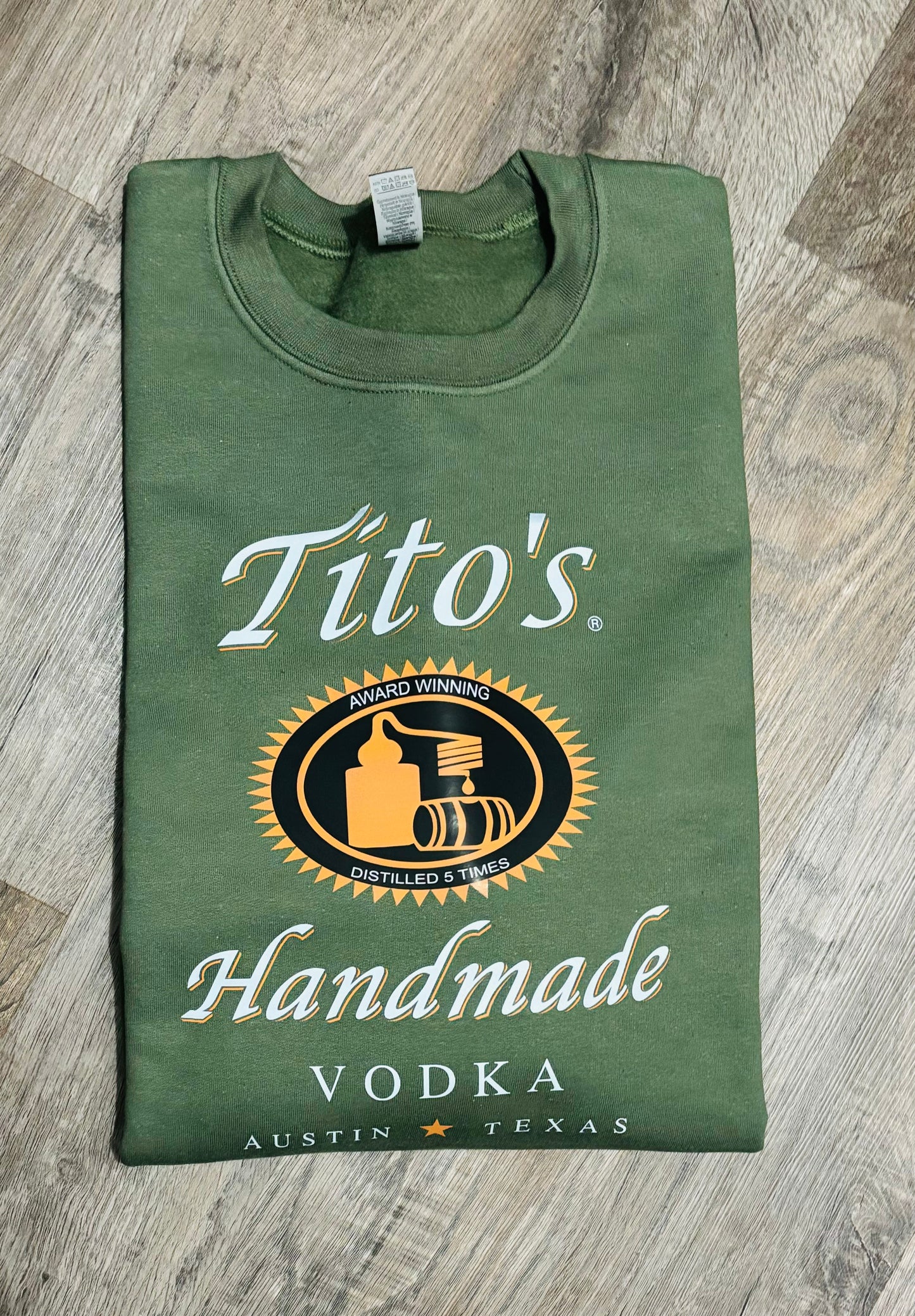 Tito Crewneck Sweatshirt, Handmade Vodka