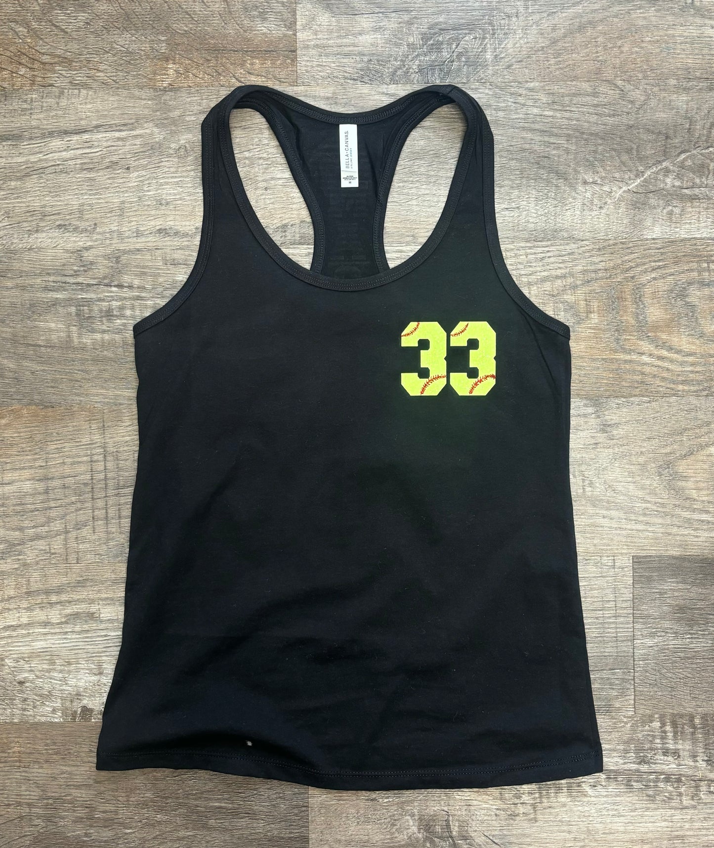 Baseball/Softball Glitter Number Tank