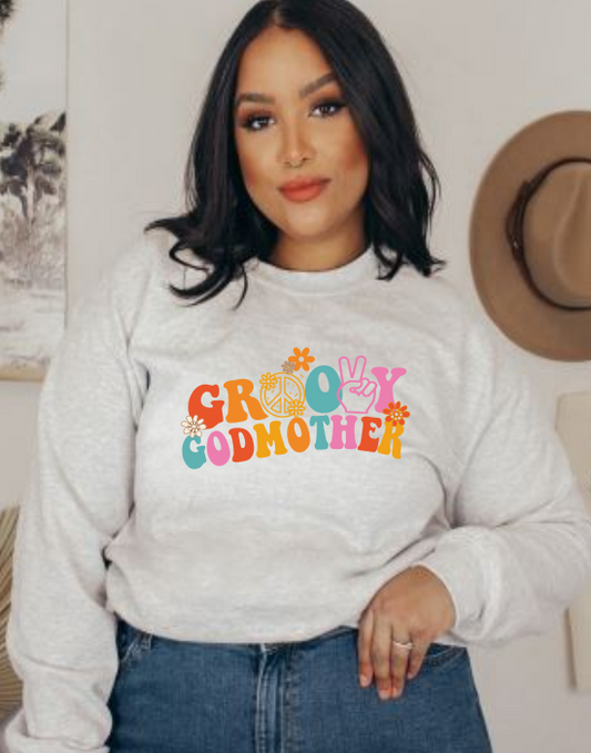 Groovy Mama Crewneck Sweatshirt -Customized