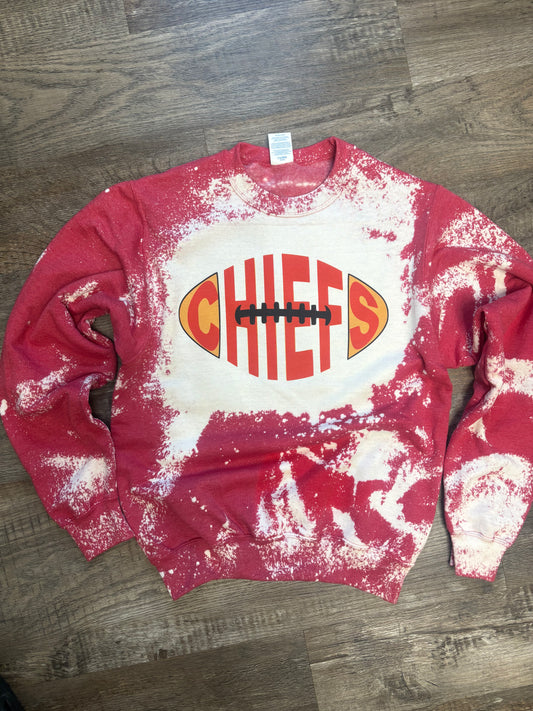 Kansas Bleached Football Sweatshirt