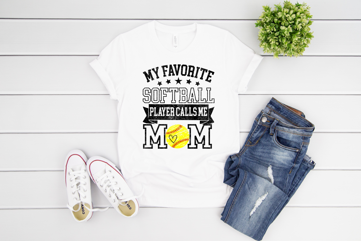 my favorite softball player calls me mom - customizable