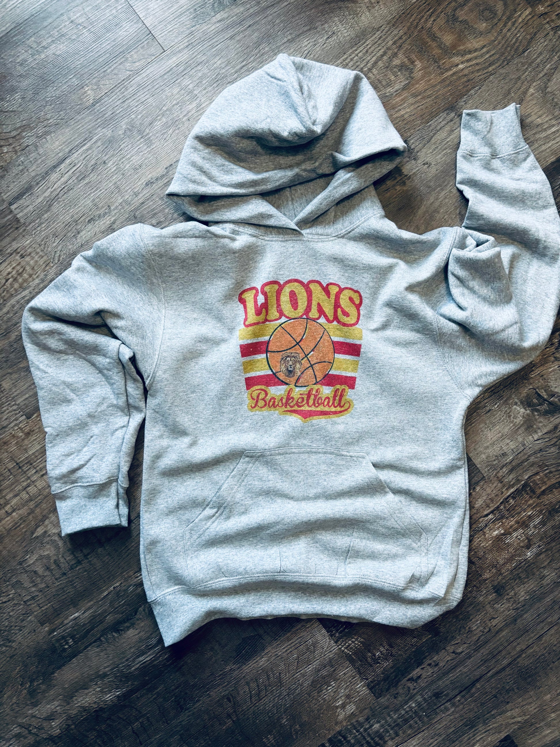 Custom lions basketball sweatshirt retro design