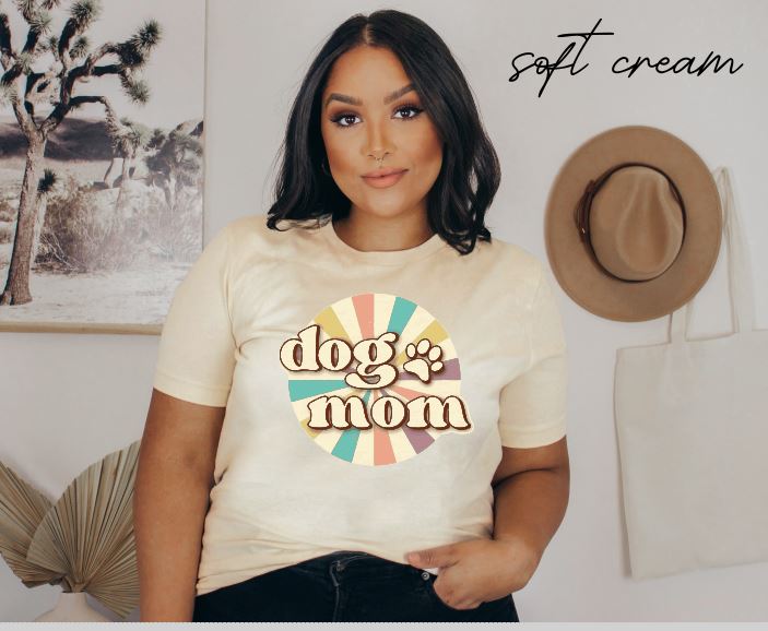 Dog Mom Retro Graphic Vintage Tee