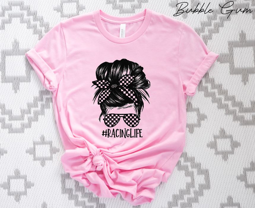 Racing Life Messy Bun Tee