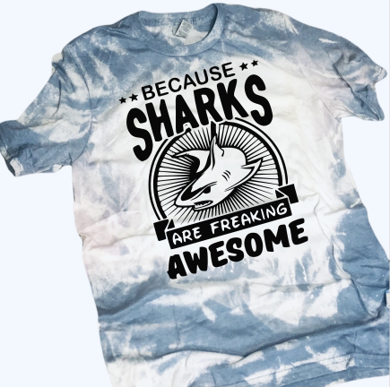 Because Sharks are freaking awesome bleached tee