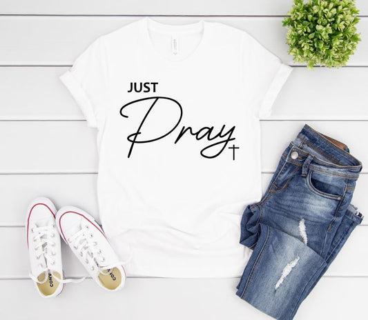 Just Pray Cross Tee