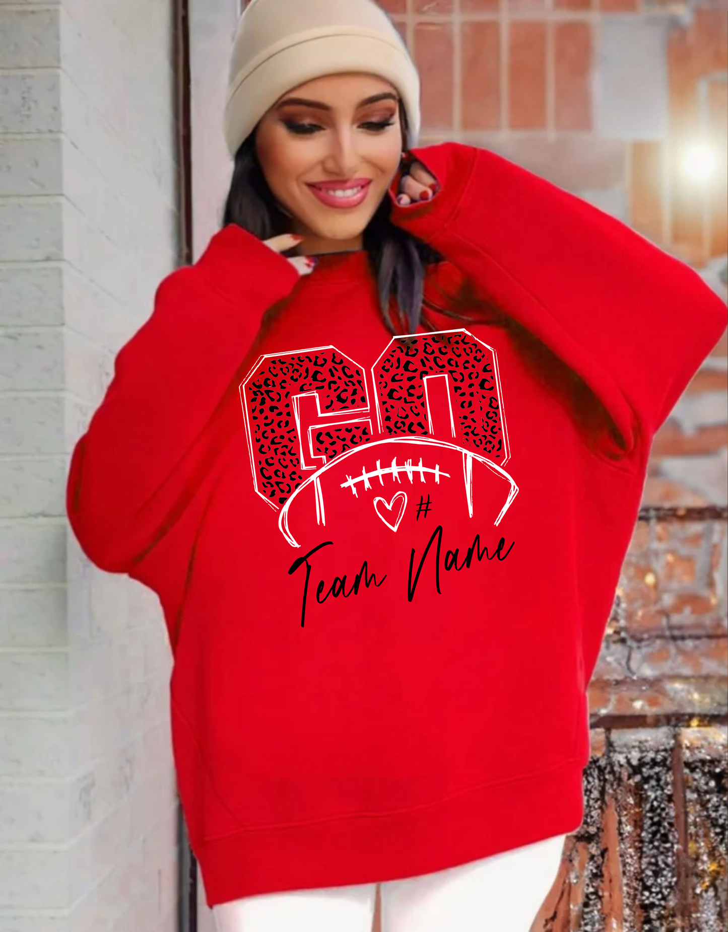 Custom Football Mom Crew, Go team name with personalized number and team name