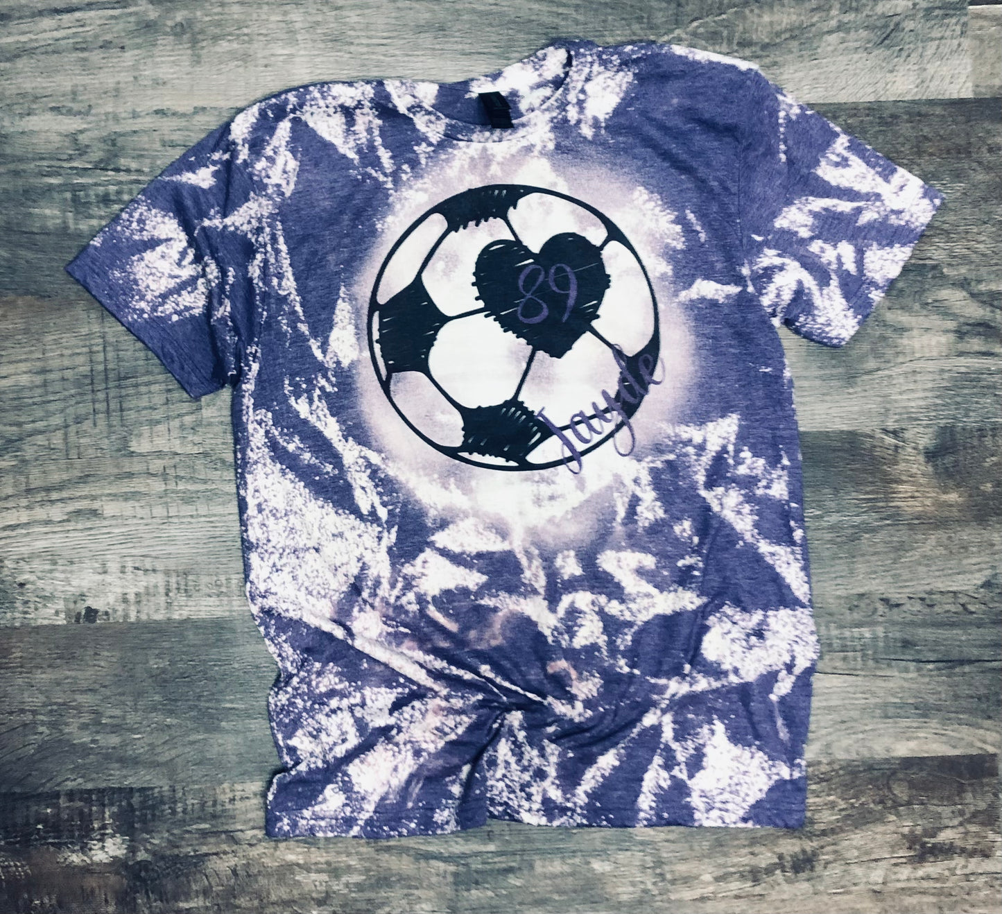 Soccer Shirt Bleached ~ Custom Name and Number - Liv's Boutique