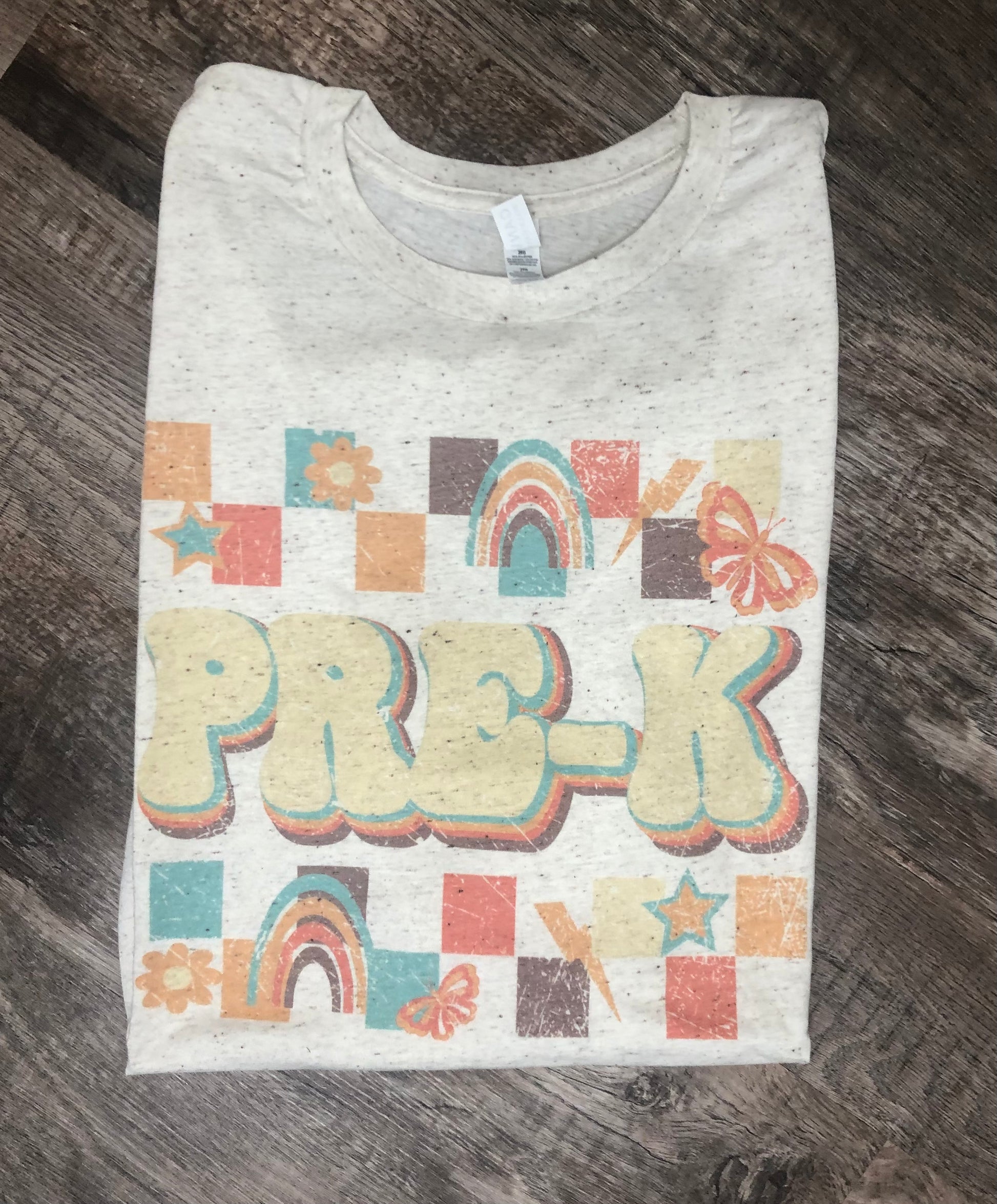 pre k retro graphic vintage back to school tee