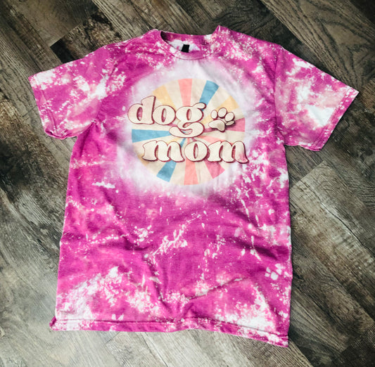 Retro Dog Mom Vintage Bleached Tee