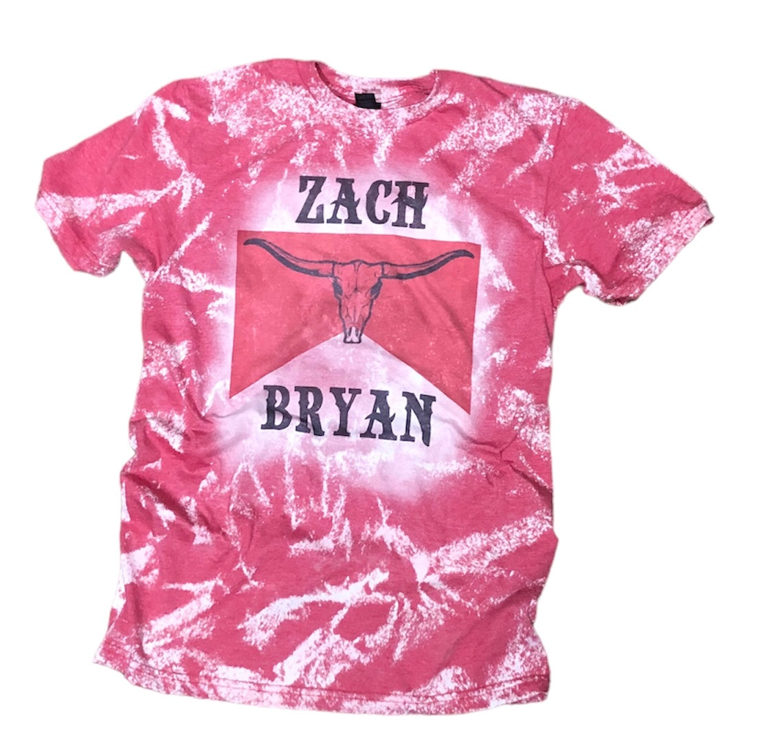 zach bryan country western bleached tee
