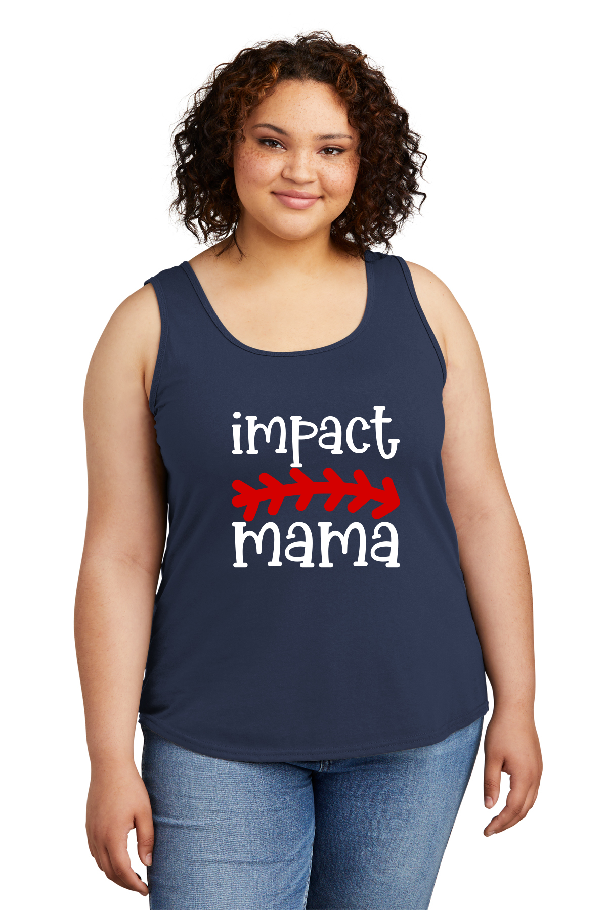 Impact Mama Custom Softball/Baseball Ladies Core Cotton Tank Top