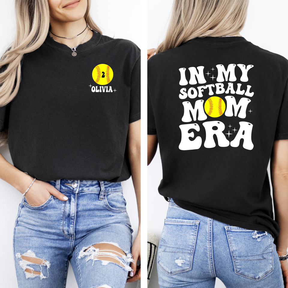 In my softball mom era - personalized front
