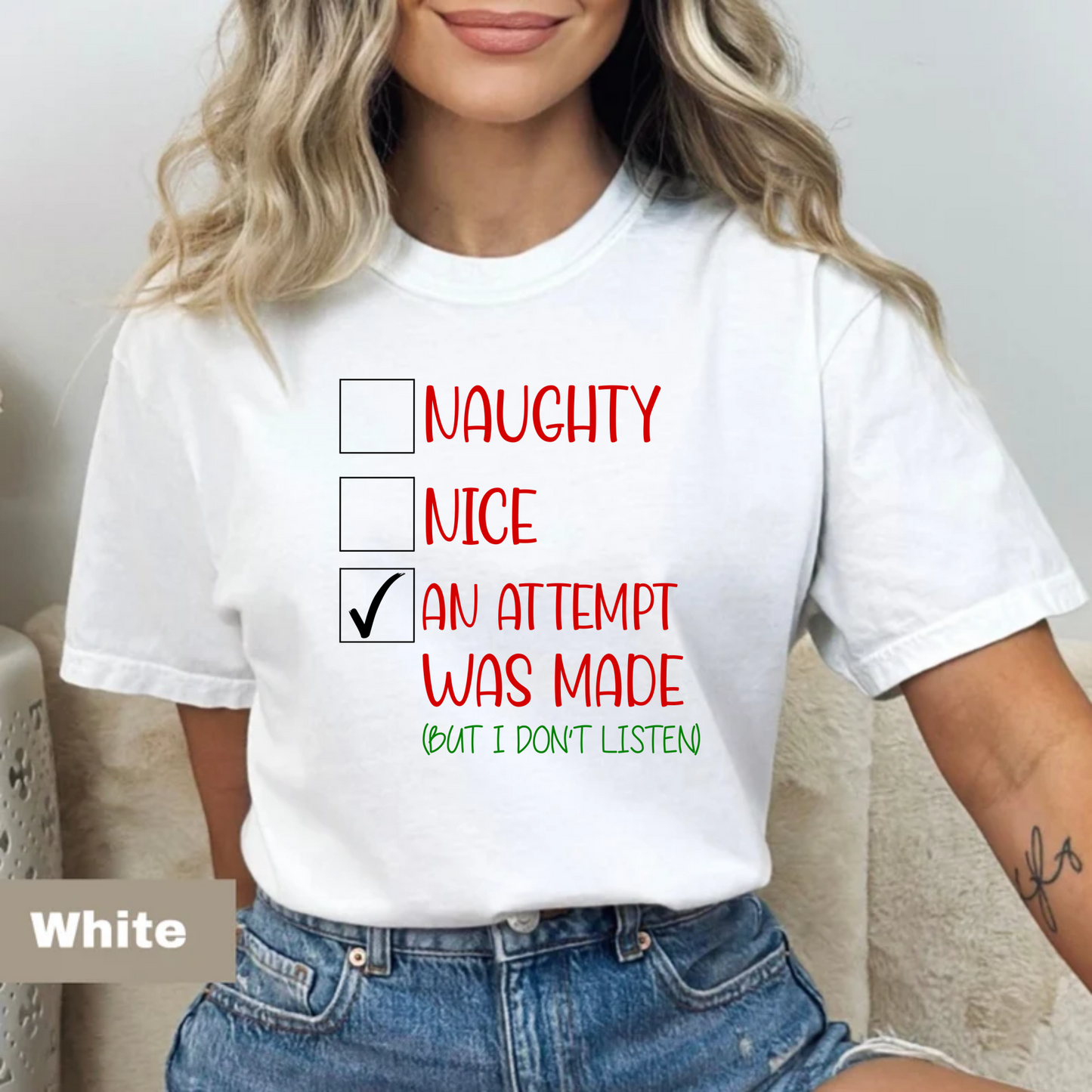 Santas check list Christmas Shirt