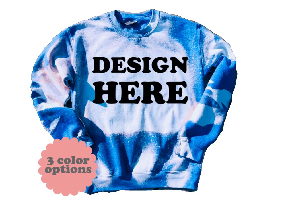Custom Bleached Crewneck Sweatshirt - Liv's Boutique