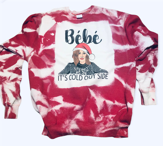 Bebe It's Cold Outside Bleached Crewneck Sweatshirt - Liv's Boutique