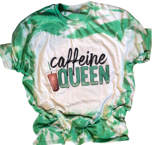 caffeine queen bleached coffee shirt