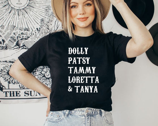 Dolly Patsy Tammy Loretta & Tanya ~ The OG Country Singers Unisex Tee