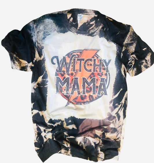 Witchy Mama Bleached Tee - Liv's Boutique