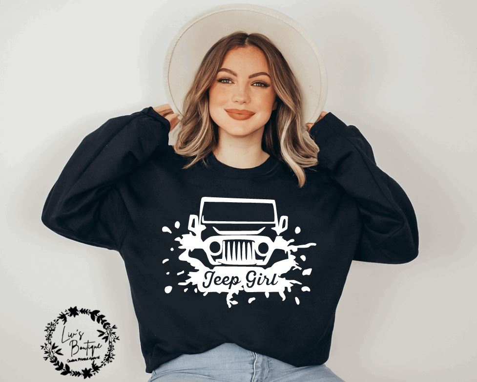 Jeep Girl Unisex Crewneck Sweatshirt or Tee