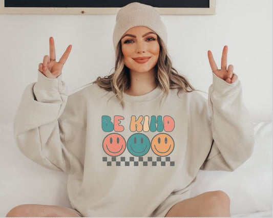 Be Kind Retro Vintage Sweatshirt - Liv's Boutique