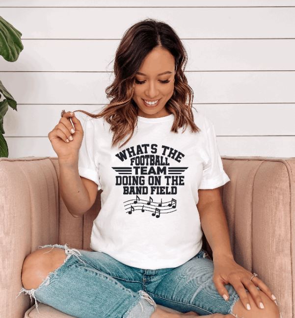 Whats the Football Team doing on the Band Field Unisex Tee