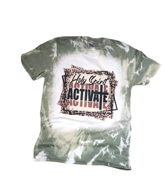 Holy Spirit Activate ~ Inspirational Bleached Tee