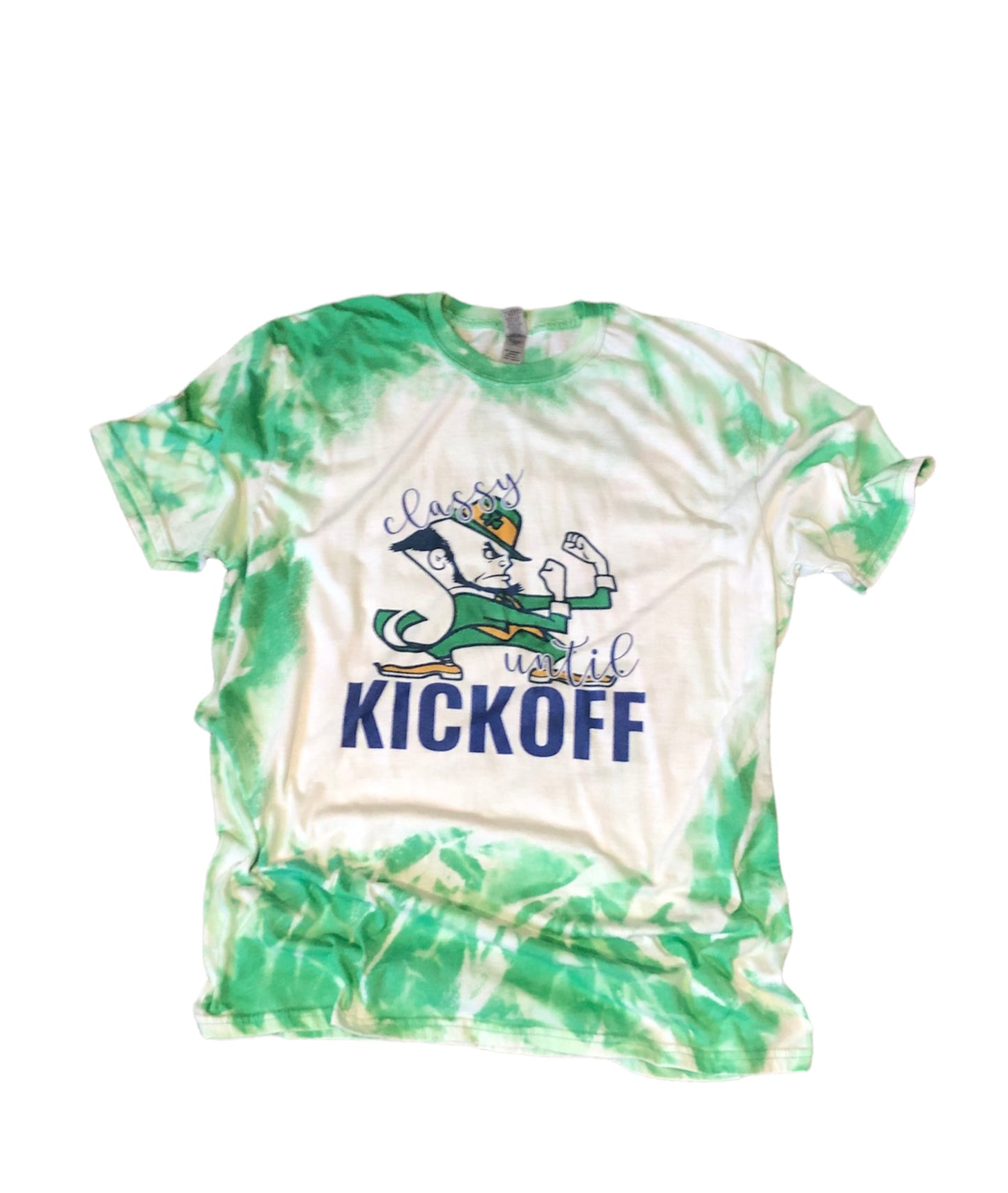 Classy Until Irish Kickoff Bleached Shirt