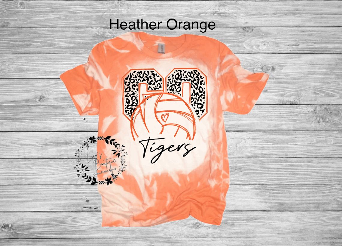 Volleyball Bleached Shirt ~ Custom Name and Number - Liv's Boutique