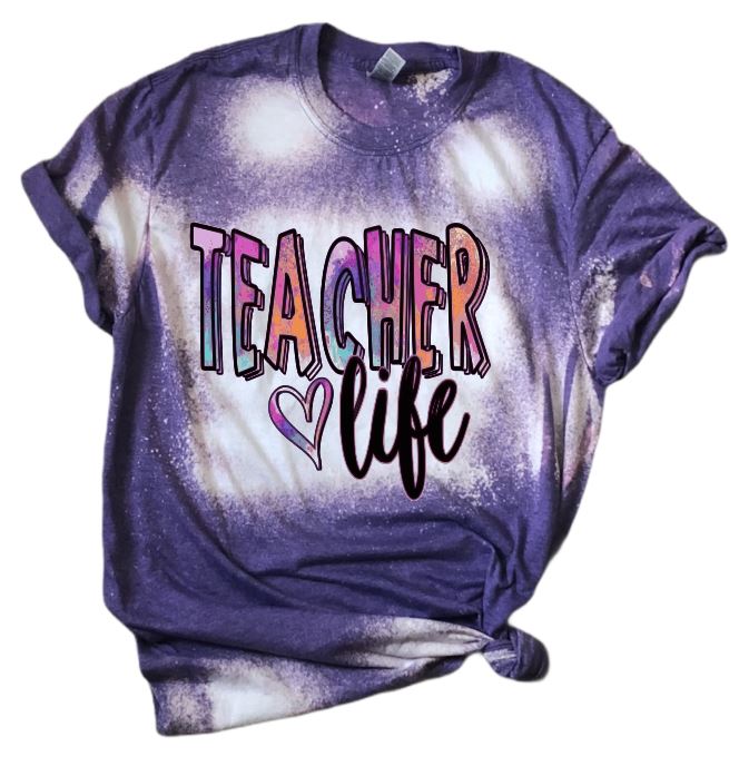 Teacher Life Bleached Tee