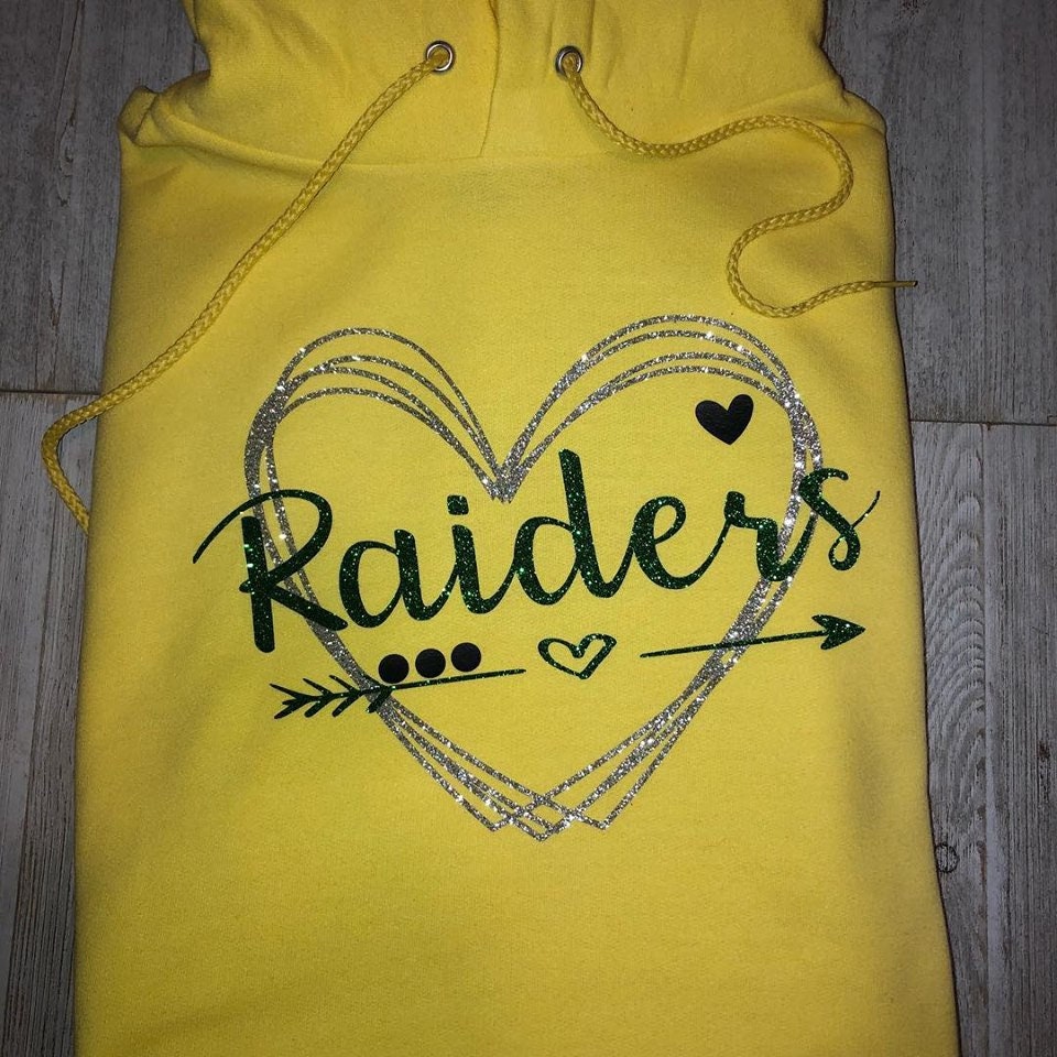 Personalized School Pride Spirit Sweatshirt, Teacher Shirt, Sports Mom, College Sweatshirt, Custom Glitter Heart School Shirt, Sports Team - Liv's Boutique