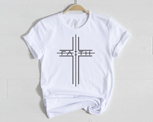 Faith Vertical Cross Unisex Shirt - Liv's Boutique