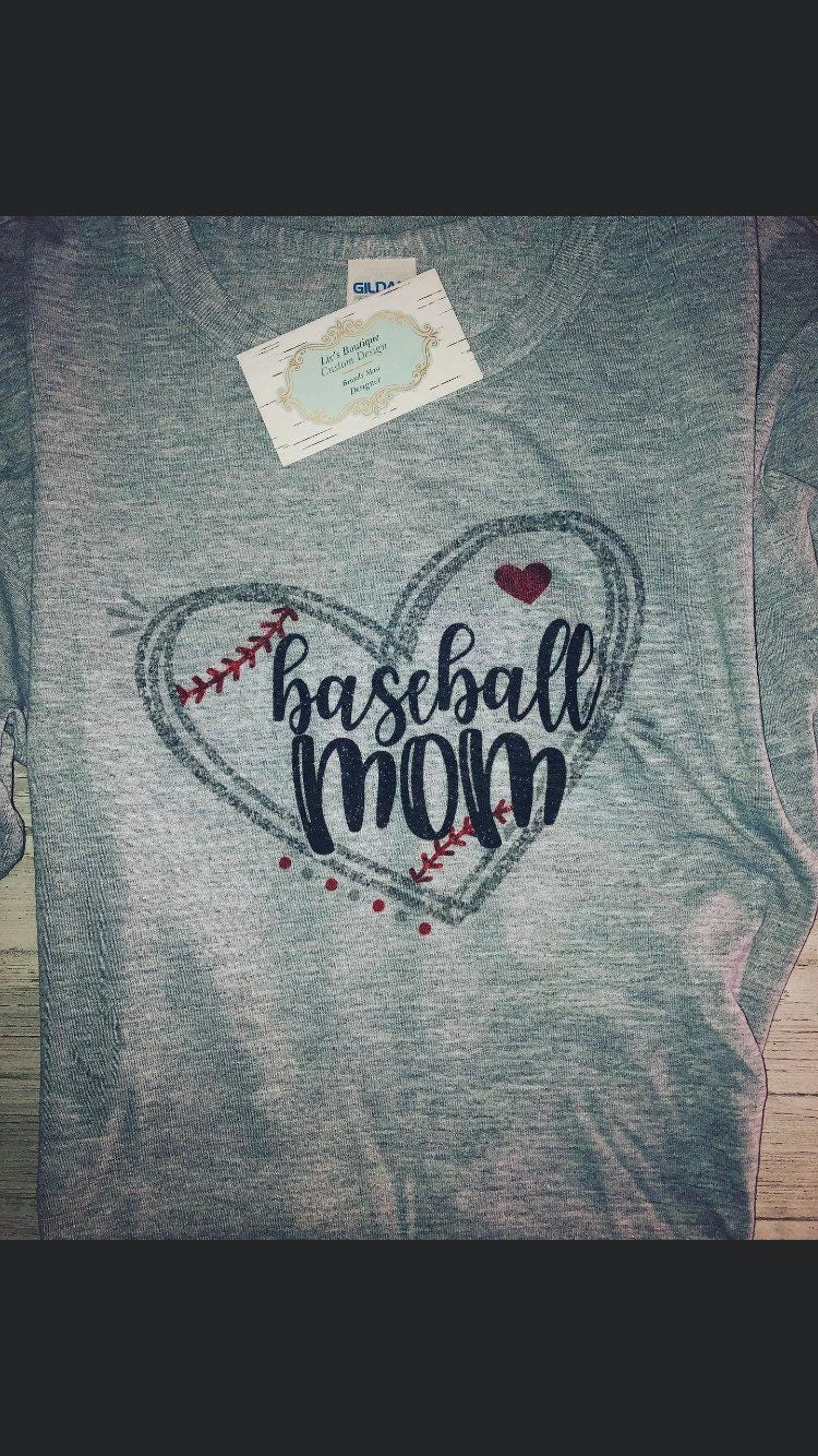 Baseball Mom Heart Shirt - Liv's Boutique