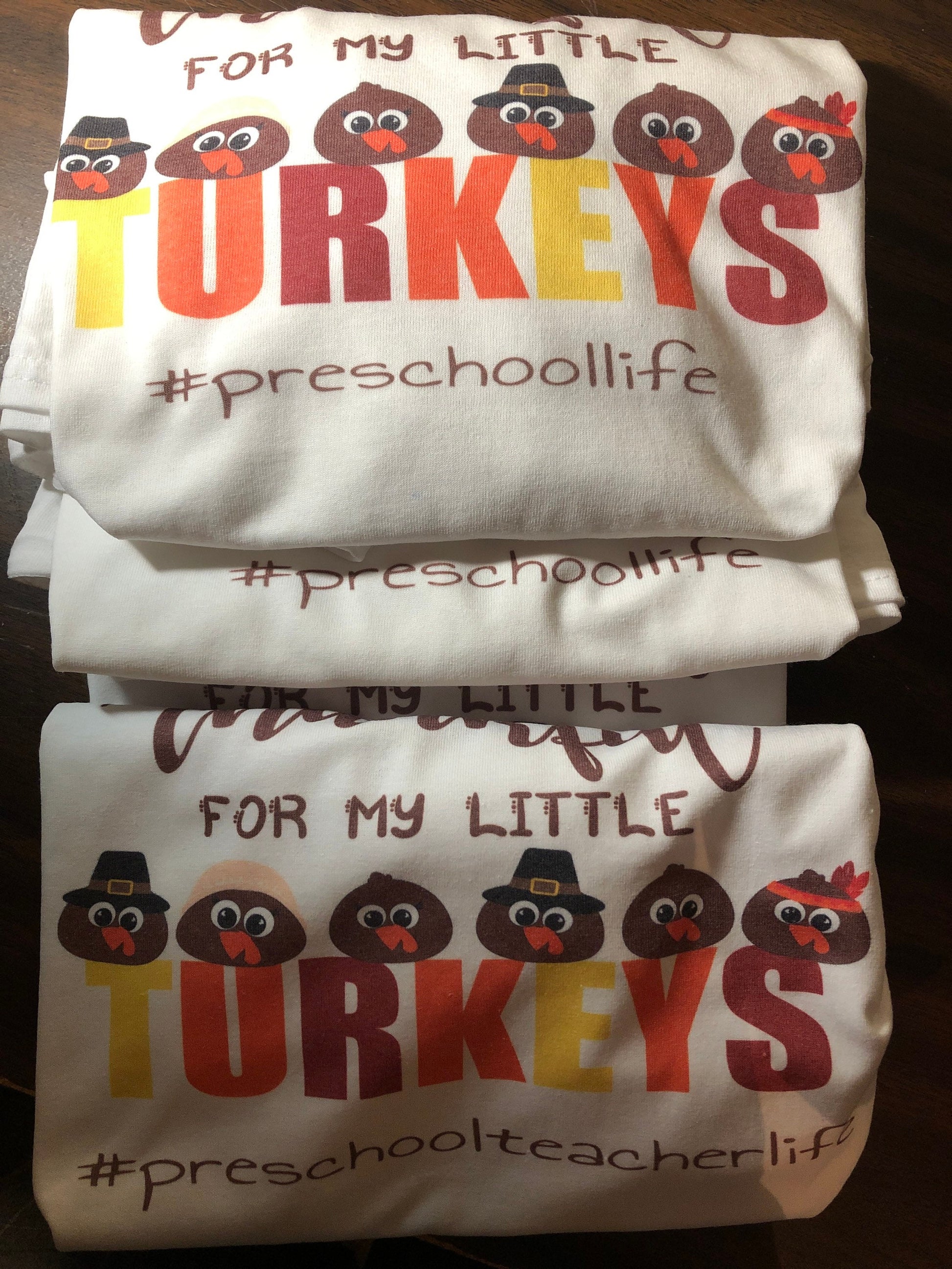 Teacher Thanksgiving Shirt ~ Thankful for my little turkeys - Liv's Boutique