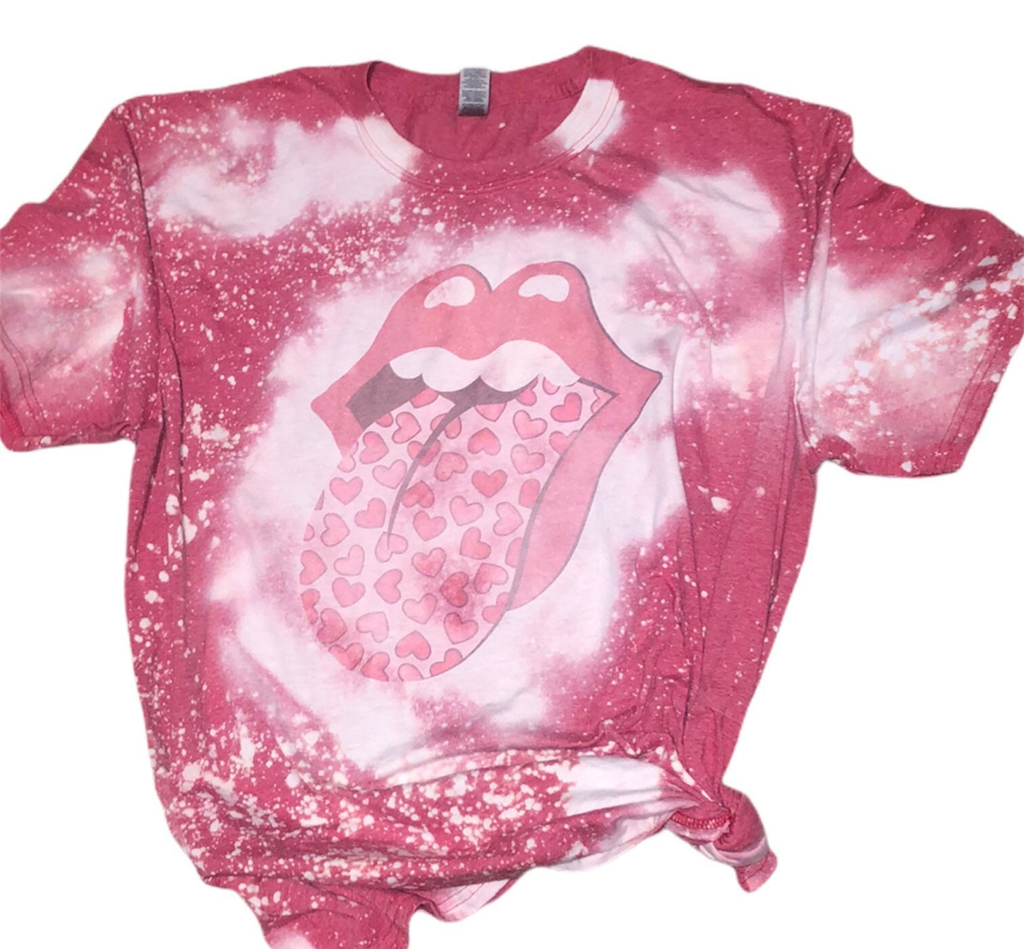 Valentine Candy Tongue Bleached T-Shirt or Sweatshirt - Liv's Boutique