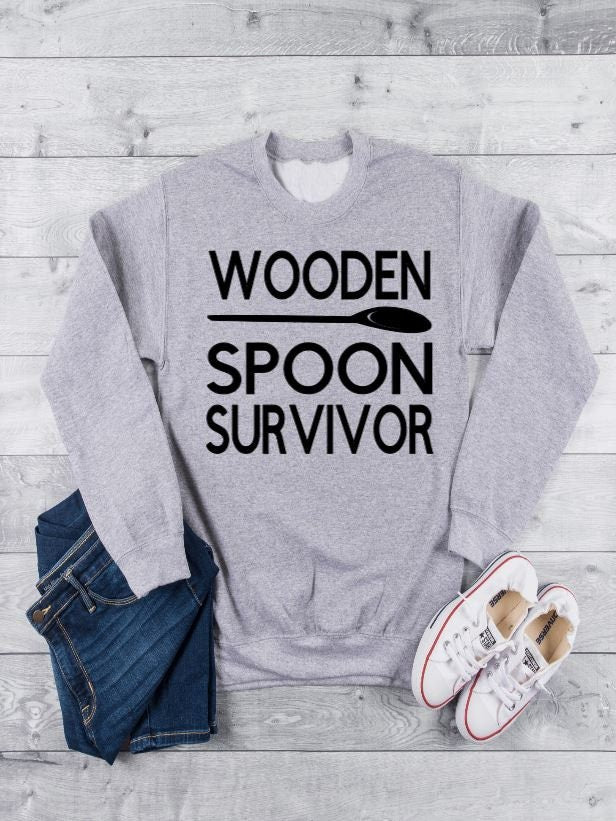 Wooden Spoon Survivor shirt, Funny Shirts, Funny Italian Gifts, Gift for Her, Humor Shirt, Sarcasm Shirt, Expressions tee, 90s Shirts - Liv's Boutique