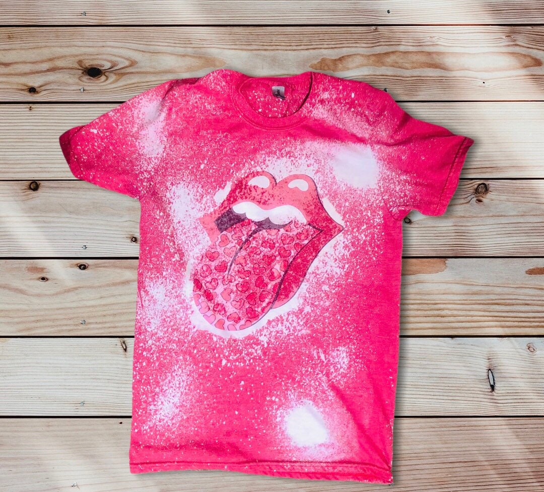 Valentine Candy Tongue Bleached T-Shirt or Sweatshirt - Liv's Boutique