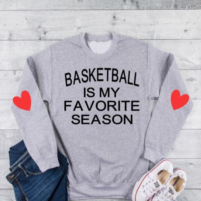 basketball is my favorite season with hearts on the elbows