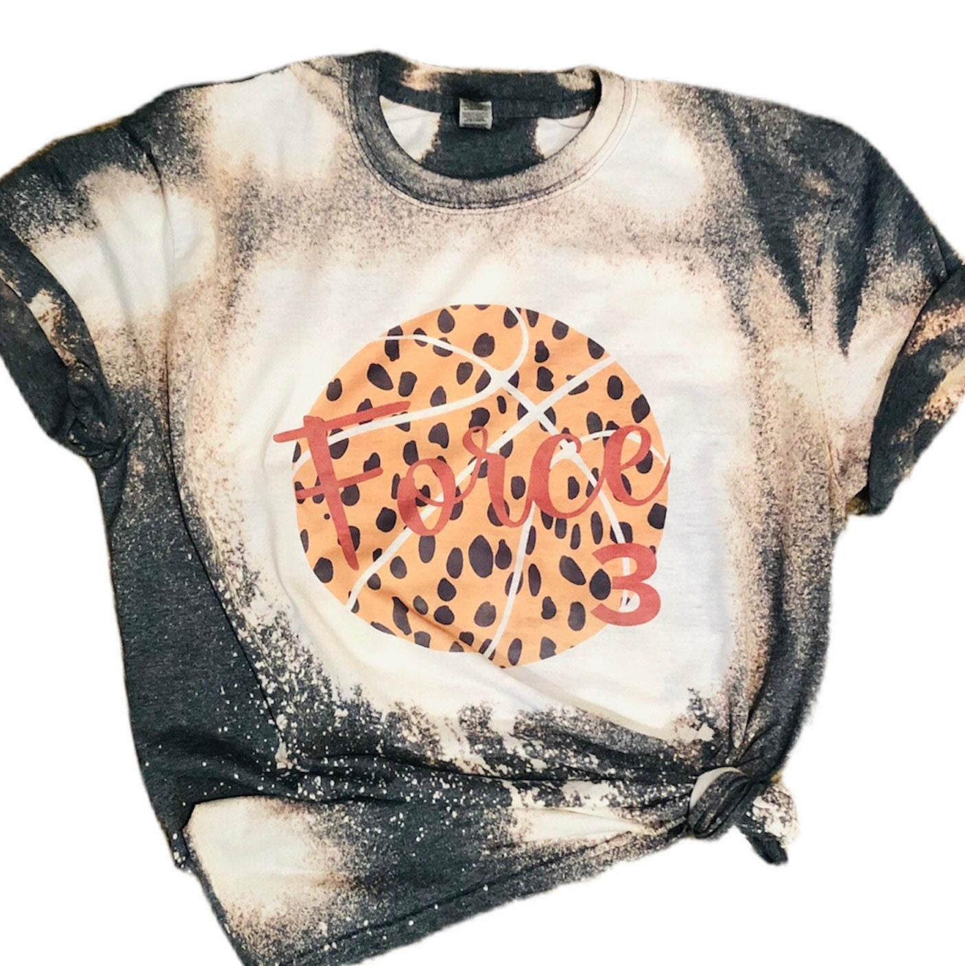 Basketball Mama Bleached Leopard Crewneck Sweatshirt