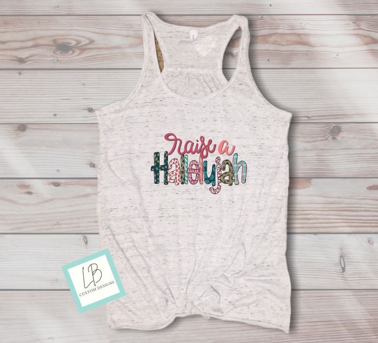 Raise a hallelujah Shirt, Ladies Religious Shirts, Christian Shirts for Women, Concert Tees Vintage - Liv's Boutique