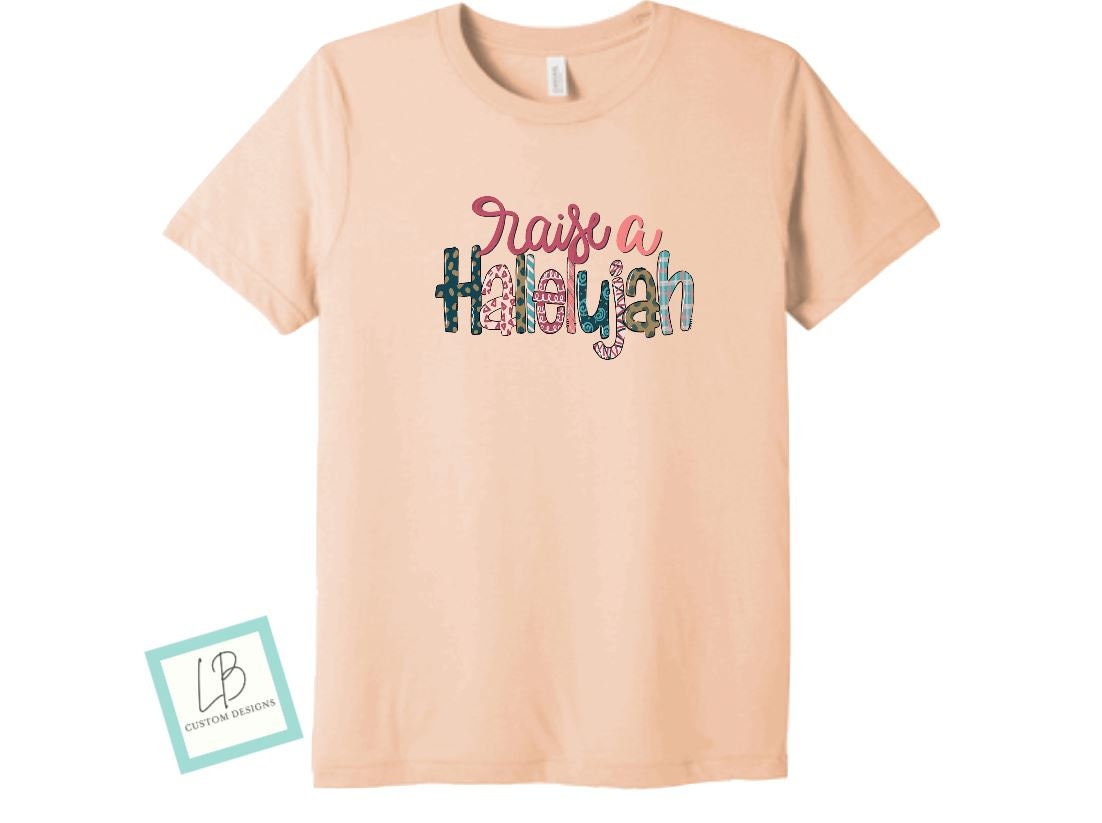 Raise a hallelujah Shirt, Ladies Religious Shirts, Christian Shirts for Women, Concert Tees Vintage - Liv's Boutique