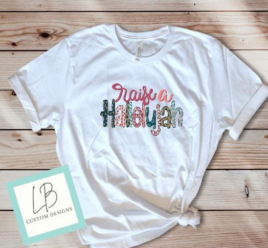 Raise a hallelujah Shirt, Ladies Religious Shirts, Christian Shirts for Women, Concert Tees Vintage - Liv's Boutique