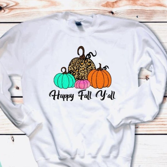 Happy Fall YALL Sweatshirt - Liv's Boutique