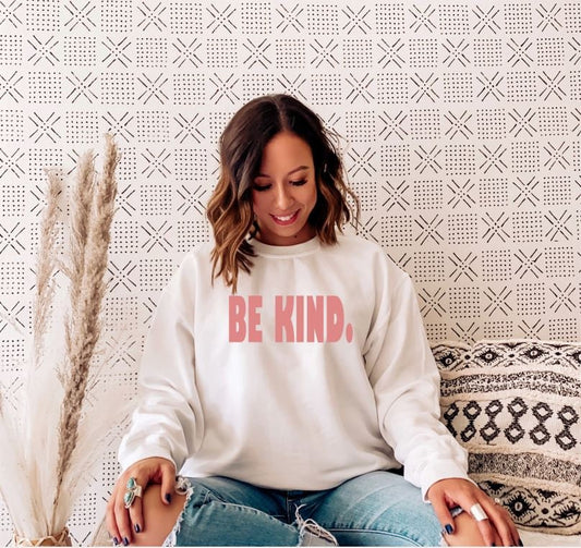 Be kind Graphic Crewneck Sweatshirt - Liv's Boutique