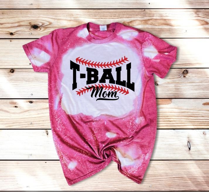 T-Ball Mom Shirt Bleached - Liv's Boutique